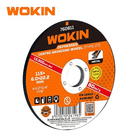 Wokin 4-1/2 Inch Depressed Center Cutting-Off WheelMetal 760811